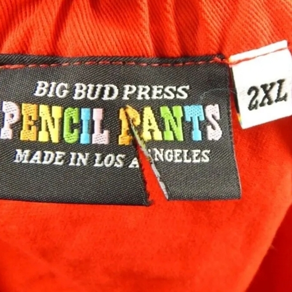 Big Bud Press Pencil Pants Red - Picture 2 of 3